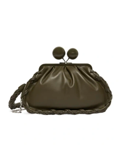 Weekend Max Mara Medium Nappa Leather Pasticcino Bag In Green