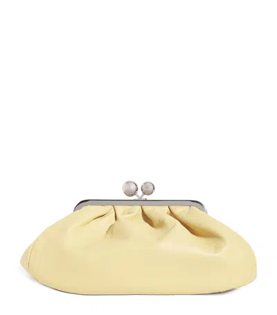 Weekend Max Mara Medium Nappa Leather Pasticcino Bag In Yellow