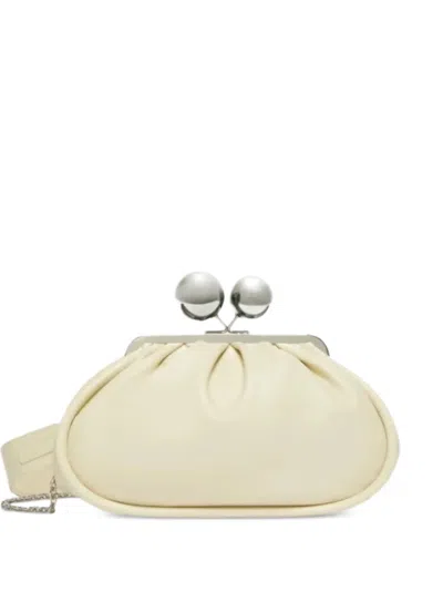 Weekend Max Mara Medium Pasticcino Bag In Glossy Nappa Leather In Blue