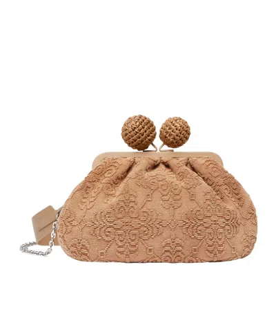 Weekend Max Mara Medium Pasticcino Bag In Jacquard In Nude