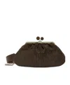 Weekend Max Mara Medium Raffia-effect Pasticcino Bag - Dark Brown In Brown