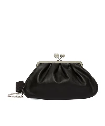Weekend Max Mara Medium Sheepskin Pasticcino Bag - Black