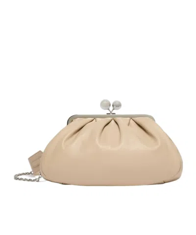 Weekend Max Mara Medium Sheepskin Pasticcino Bag In Neutral