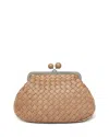 Weekend Max Mara Medium Woven Leather Pasticcino Bag In Brown