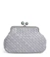Weekend Max Mara Medium Woven Leather Pasticcino Clutch Bag In Blue