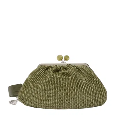 Weekend Max Mara Medium-sized Pasticcino Shoulder Bag With Raffia Texture In Pattern