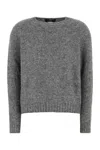 Weekend Max Mara Melange Grey Alpaca Blend Oversize Ghiacci Sweater In Gray