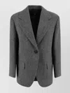 Weekend Max Mara Tronto Wool Single Breasted Blazer In Gray