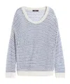 Weekend Max Mara Mesh Sweater In Blue