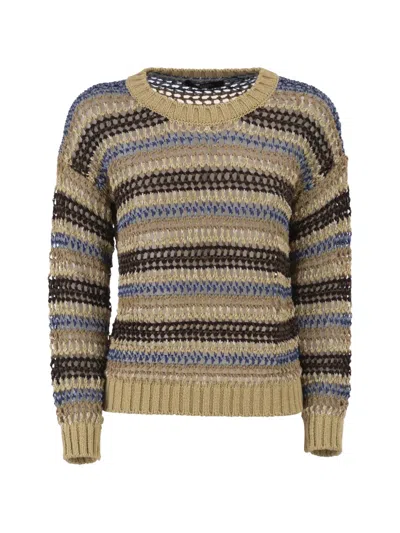 Weekend Max Mara Mesh-knit Jumper In Multi