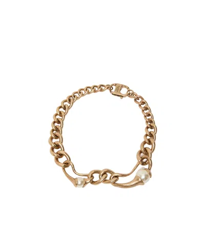 Weekend Max Mara Metal Chain Choker Necklace In Gold