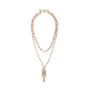 Weekend Max Mara Metal Double-strand Necklace In Yellow