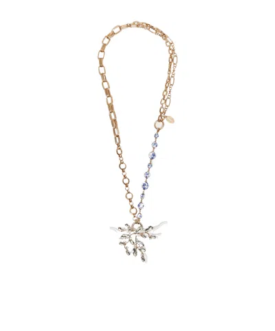 Weekend Max Mara Metallic And Ceramic Chain Necklace - Gold