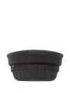 Weekend Max Mara Metallic-detail Wool Cap In Black