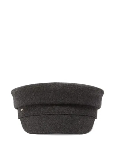 Weekend Max Mara Metallic-detail Wool Cap In Black