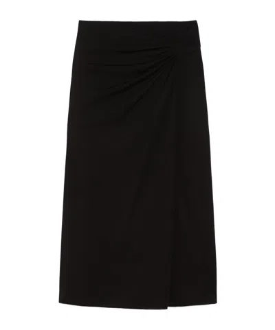 Weekend Max Mara Mid-length Jersey Skirt In Black