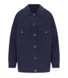 Weekend Max Mara Mida Wool Jacket In Blue