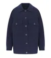 Weekend Max Mara Mida Wool Jacket In Blue