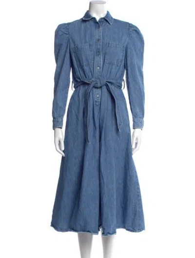 Pre-owned Weekend Max Mara Midi Length Dress In Blue