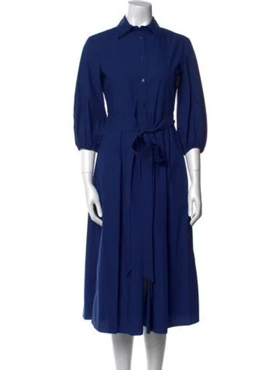 Pre-owned Weekend Max Mara Midi Length Dress In Blue