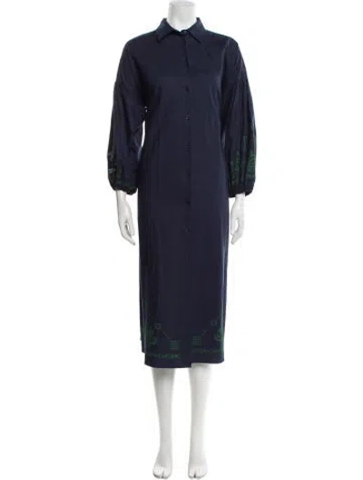 Pre-owned Weekend Max Mara Midi Length Dress In Blue