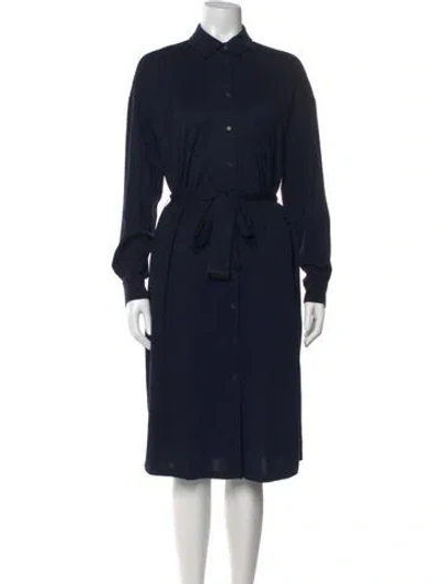 Pre-owned Weekend Max Mara Midi Length Dress In Blue