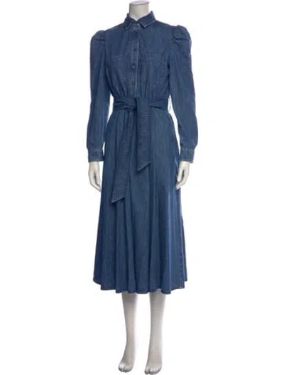 Pre-owned Weekend Max Mara Midi Length Dress In Blue