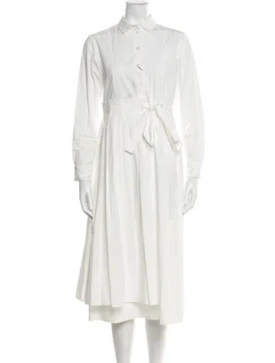Pre-owned Weekend Max Mara Midi Length Dress W/ Tags In White