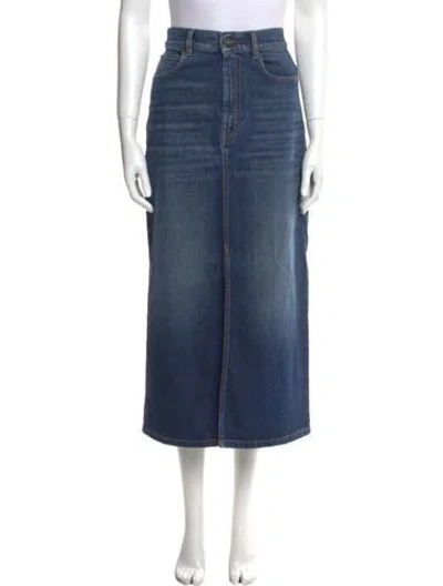 Pre-owned Weekend Max Mara Midi Length Skirt In Blue