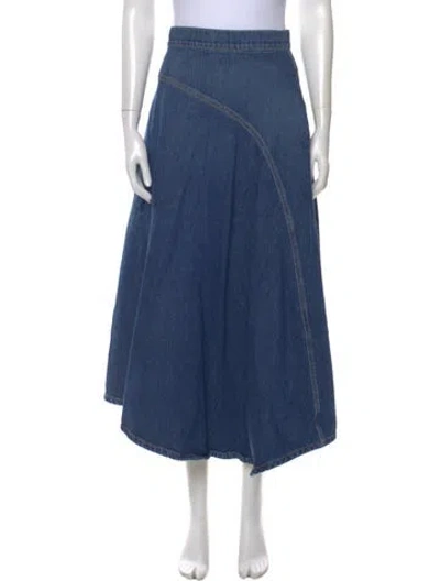 Pre-owned Weekend Max Mara Midi Length Skirt In Blue