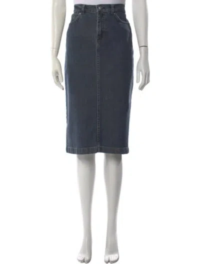 Pre-owned Weekend Max Mara Midi Length Skirt In Blue