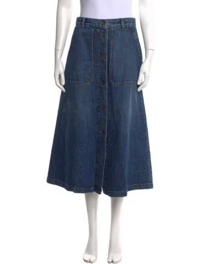 Pre-owned Weekend Max Mara Midi Length Skirt In Blue