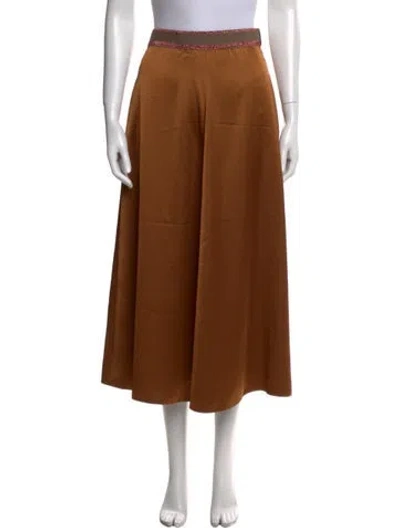 Pre-owned Weekend Max Mara Midi Length Skirt In Brown