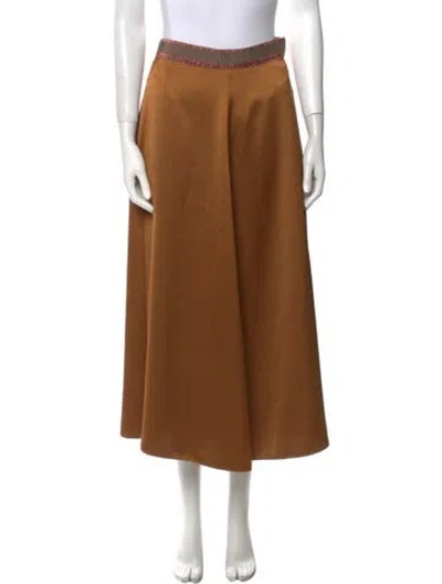 Pre-owned Weekend Max Mara Midi Length Skirt In Brown