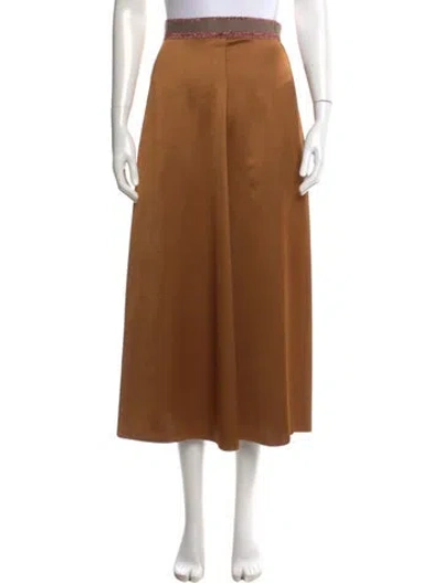 Pre-owned Weekend Max Mara Midi Length Skirt In Brown