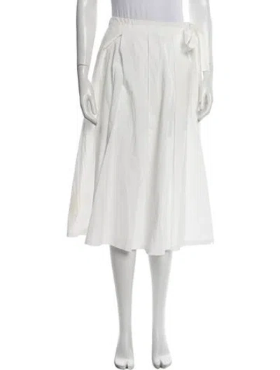 Pre-owned Weekend Max Mara Midi Length Skirt In White