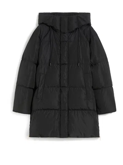 Weekend Max Mara Midi Parka In Water-repellent Taffeta In Blue