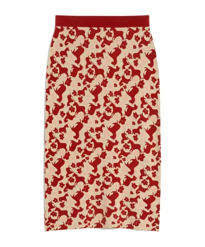 Weekend Max Mara Midi Skirt In Red