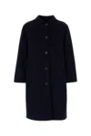 Weekend Max Mara Zenone Coat With Back Belt Detail In Black