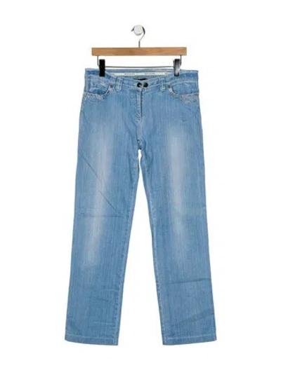 Pre-owned Weekend Max Mara Mid-rise Straight Leg Jeans In Blue