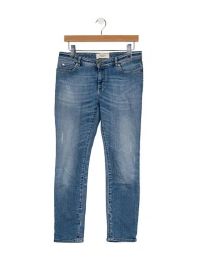 Pre-owned Weekend Max Mara Mid-rise Straight Leg Jeans In Blue