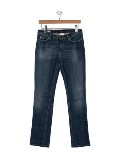 Pre-owned Weekend Max Mara Mid-rise Straight Leg Jeans In Blue