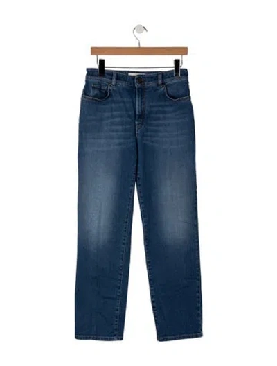 Pre-owned Weekend Max Mara Mid-rise Straight Leg Jeans In Blue