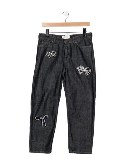Pre-owned Weekend Max Mara Mid-rise Straight Leg Jeans In Blue