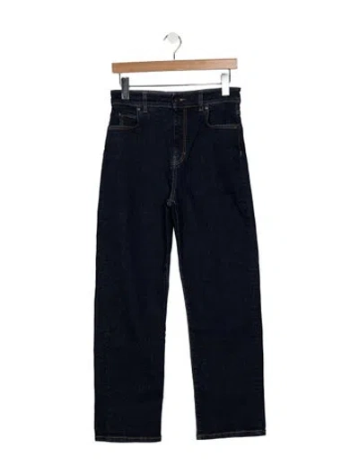 Pre-owned Weekend Max Mara Mid-rise Straight Leg Jeans In Blue