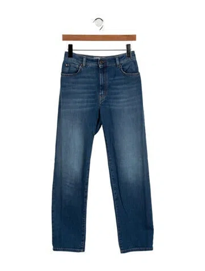 Pre-owned Weekend Max Mara Mid-rise Straight Leg Jeans In Blue