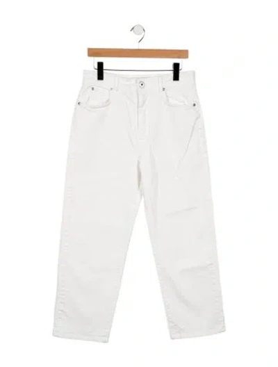 Pre-owned Weekend Max Mara Mid-rise Straight Leg Jeans In White