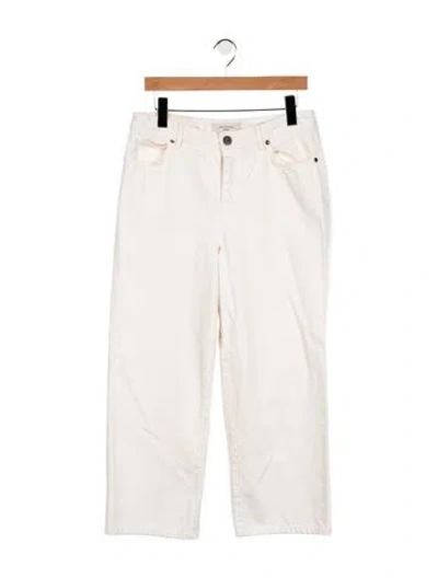 Pre-owned Weekend Max Mara Mid-rise Straight Leg Jeans In White