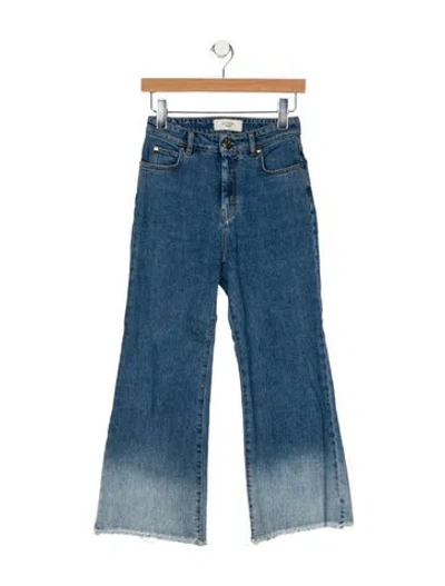 Pre-owned Weekend Max Mara Mid-rise Wide Leg Jeans In Blue