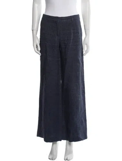 Pre-owned Weekend Max Mara Mid-rise Wide Leg Jeans In Blue